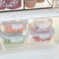 Borosilicate Glass square Food Storage with plastic lid